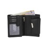 Women's Wallet in Portrait Format LEAS in Real Leather Black