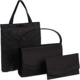 [フェッテ] フォーマルバッグ 3点セット ハンドル取外し可 8182 クロ