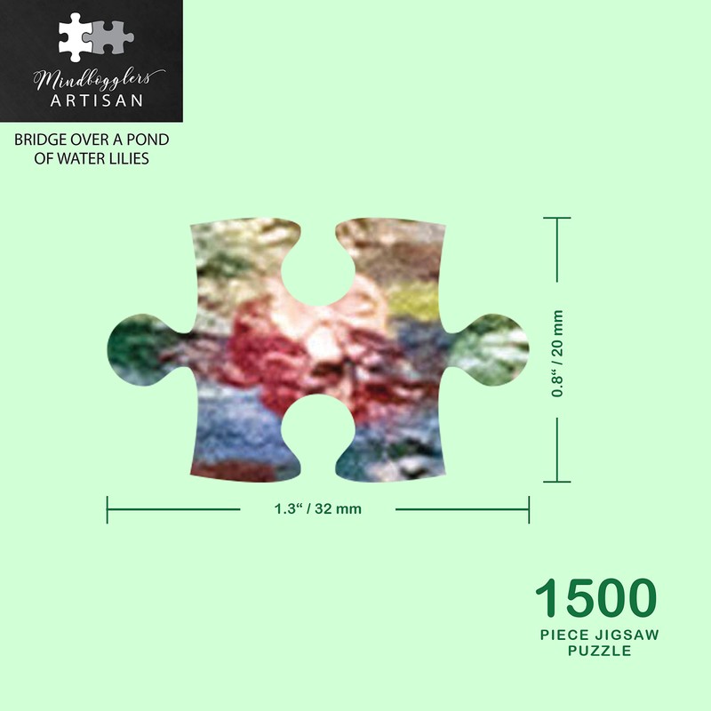 Hinkler Mindbogglers Platinum 1500-Piece Jigsaw Puzzle: Bridge Over a Pond