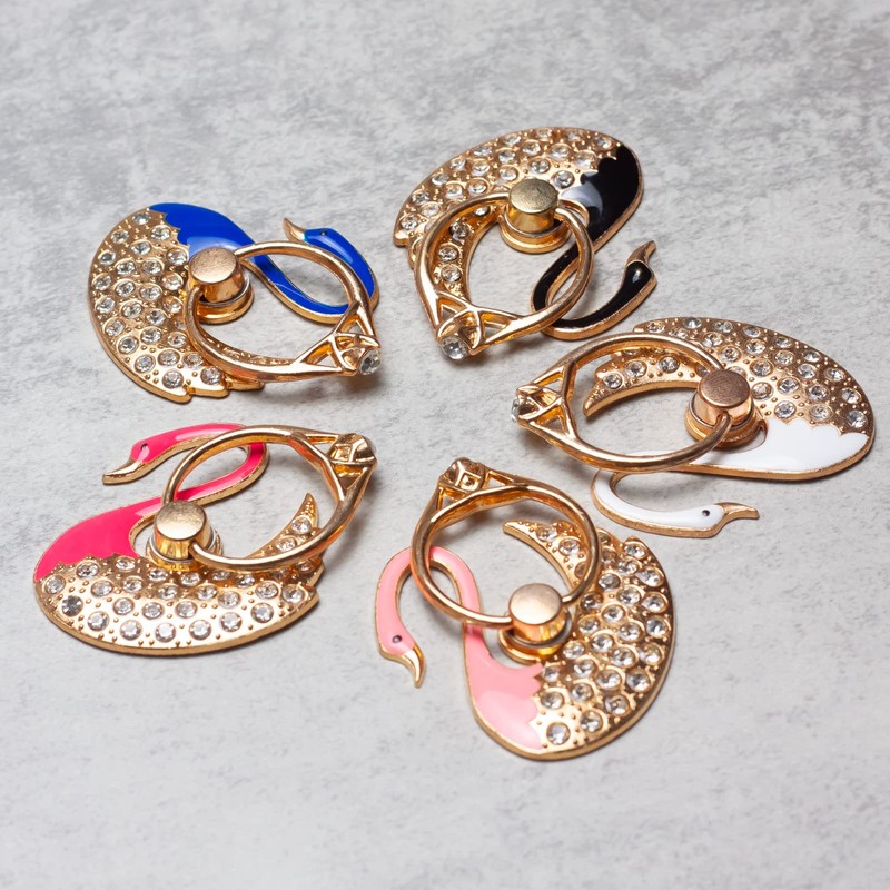 [2 Packs] Swan Glitter Bling Bling Phone Ring Holder, Sparkle