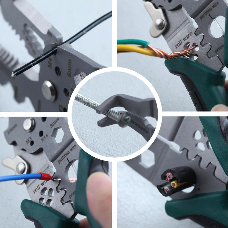 GOLD DEER 10-IN-1 Multifunctional Wire Stripper, Wire Stripper Function, Crimping