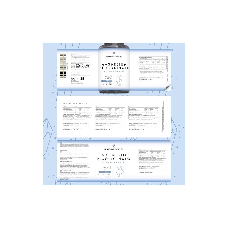 Magnesium-Bisglycinat 150 Tabletten N2 Natural Nutrition
