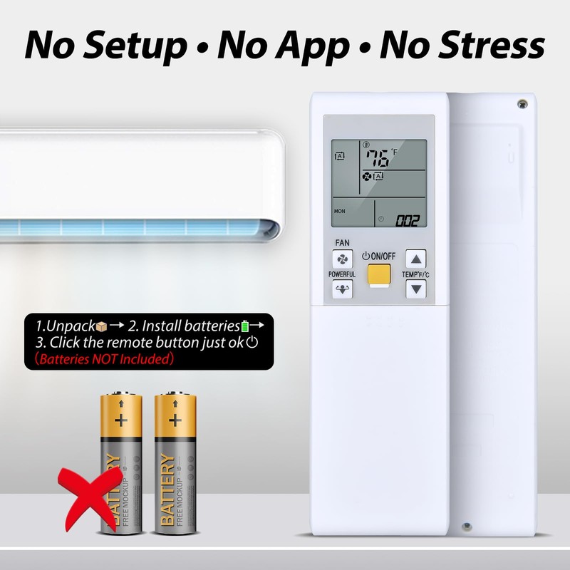 New Universal Replacement Remote Control Compatible for Daikin ARC452A8 ARC452A9