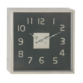 Deco 79 43542 Wall Clock, Black/Silver