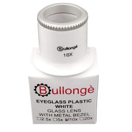 Bullongè TB Pearl-White Watchmaker's Control Magnifier for Watch Repair - Eye Loupe - Watchmaker Magnifier, White, light grey