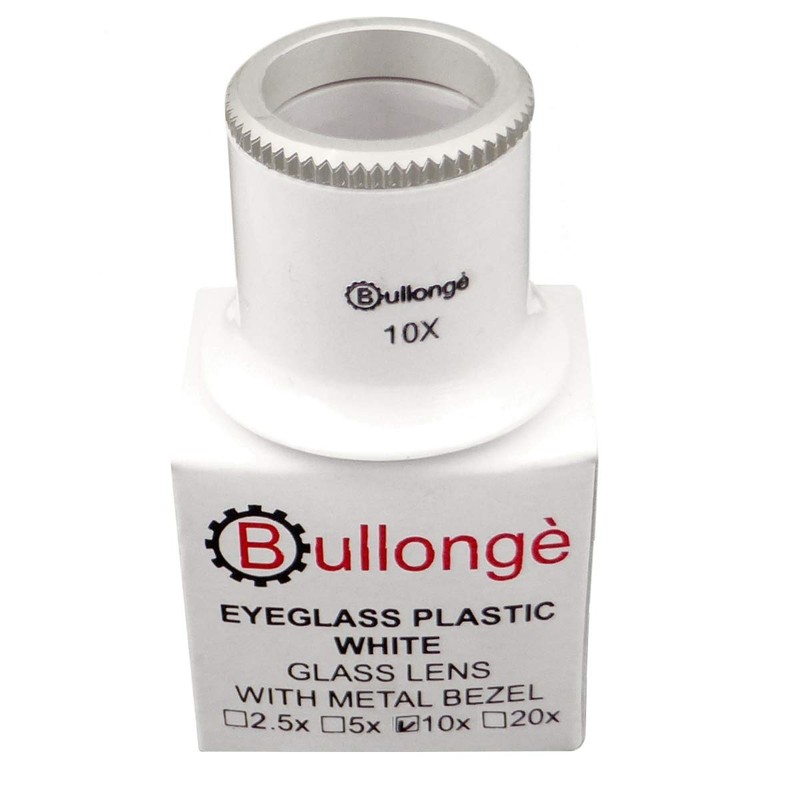 Bullongè TB Pearl-White Watchmaker's Control Magnifier for Watch Repair -