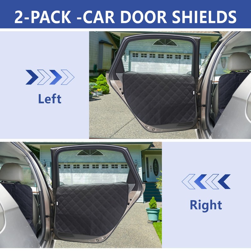 ALLANSING Dog Car Door Protector – Anti-Scratch/Stain-Resistant, Window-Roll-Compatible, No Tint