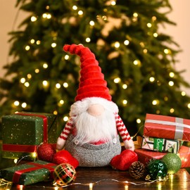 Valery Madelyn Large Christmas Gonk 36cm, Red and White Sitting Gnome Decorations, Giant Gonk Gifts for Women and Kids