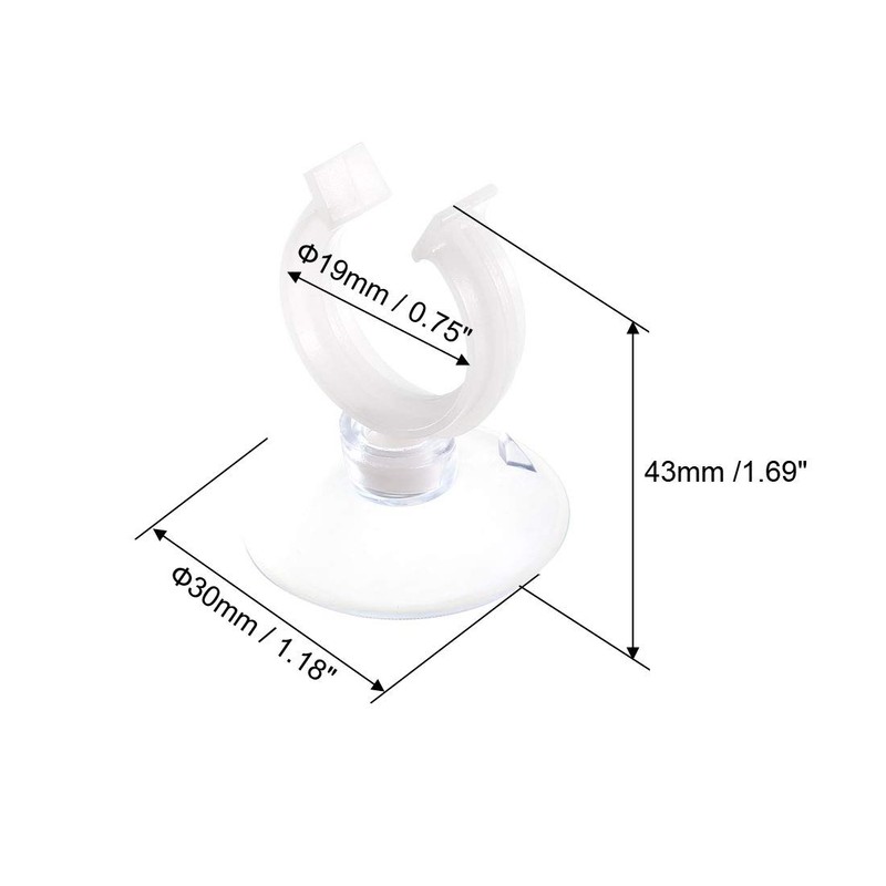 sourcing map 20 pieces aquarium replacement suction cup clips tube