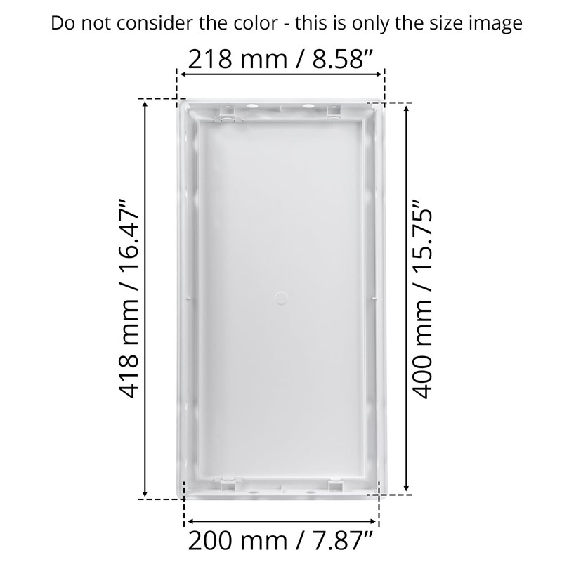 HVAC OV 8 x 16 Inch White Square ABS Plastic