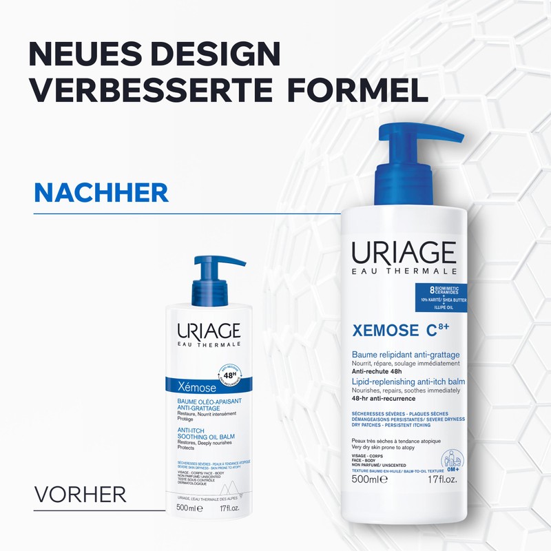 Uriage Xemose C8+ Anti-Itching Balm 500 ml - Nourishes, Repairs,