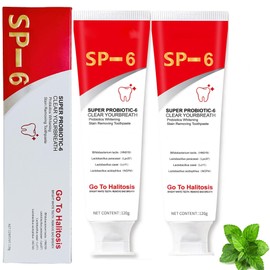 2 Pcs Sp-6 Probiotic Ultra Whitening Toothpaste, Sp 6 Toothpaste, Deep Cleaning Care, Stain Removing, Fresh Breath.