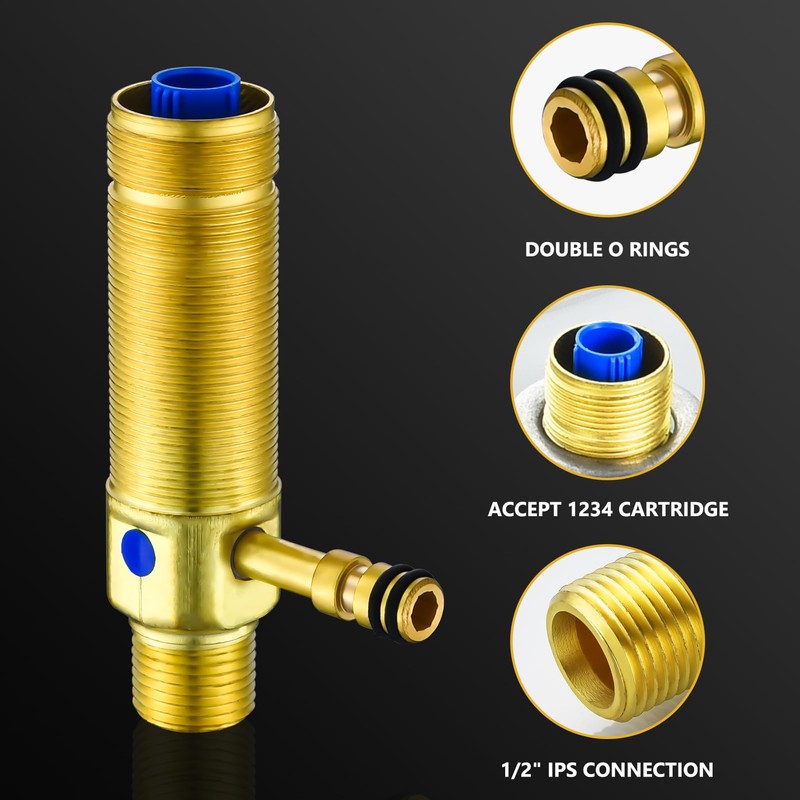 Rough-In Valve with Drain Assembly, Compatible with Moen Widespread Bathroom