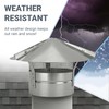 Cone Top Chimney Cap with Screen (9 Inch), Silver