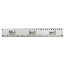 'Baby Loading' 30cm (12 Inch) White Plastic Ruler (RL00090078)