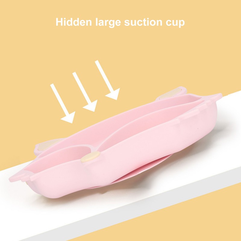 Baby Suction Plate Cute Fox Shape Non Toxic Safe 3
