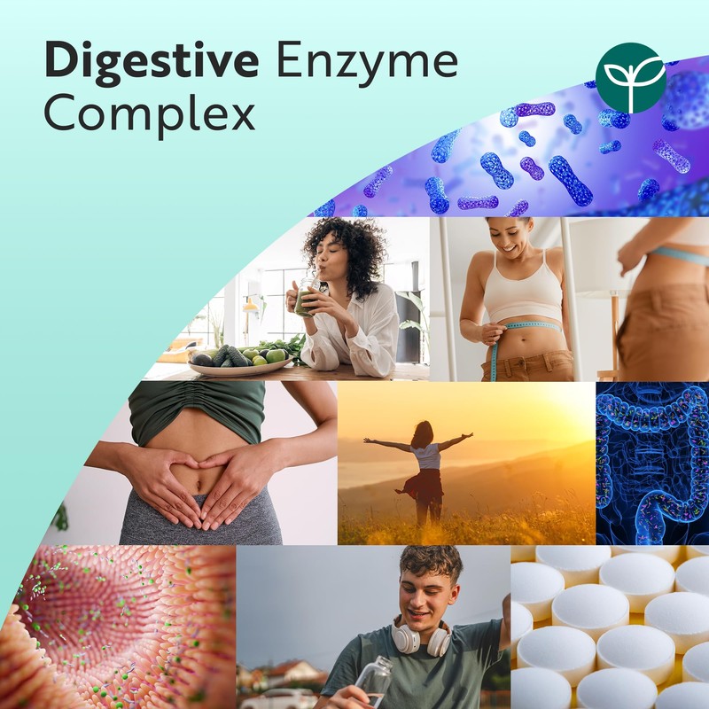 Nutravita Digestive Enzyme Supplements Complex, 90 Vegan Tablets with Amylase,
