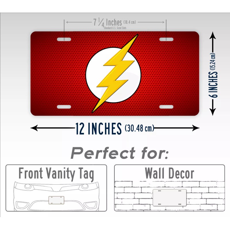 SignsAndTagsOnline.com The Flash Lightning Bolt License Plate Thunder Strike Auto