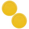 Pyrex 7200-PC 2-Cup Butter Yellow Food Storage Replacement Lid (2-Pack)