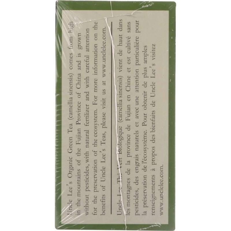 Uncle Lee's (NOT A CASE) Organic Green Tea, 100 Tea