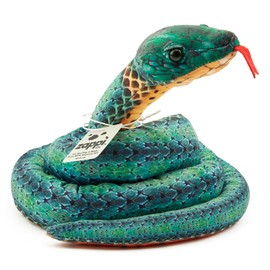 Zappi Co Kids Stuffed Soft Cuddly Plush Snake Toy - Part of Safari Animals Collection: Realistic and Lifelike, Perfect for Kids (180 cm Length)(Green Ring)