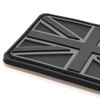 Black and Grey Union Jack Flag Patch 3D PVC Rubber