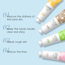 LAIKOU Scented Candles and Hand Cream Set, Mini Hand Cream Guest Gift, Pack of 8 Scented Candles, Moisturising Hand Cream, Greeting Cards, Travel Size, for Mother's Day, Anniversary, Christmas, Advent