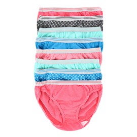 Fruit of the Loom Women's Heather Bikini Underwear (8 Pack), 7, Multi