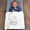 Azeeda 'Sailing Ship' Cotton Baby Blanket/Shawl (BY00039305)