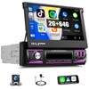 [2+64G] Android 13 Single Din Car Stereo with Wireless Carplay&Android