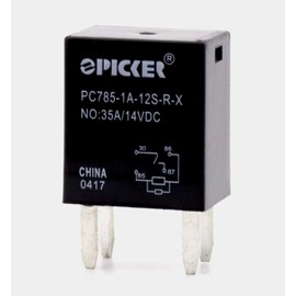 Picker Components PC785-1C-12S-R-X Micro ISO 280 Automotive Relay, SPDT, 12 VDC Coil, Sealed Case with Internal Resistor, 35 A NO / 25 A NC