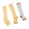 3Pairs Zipper Compression Socks Breathable Open Toe Over The Calf