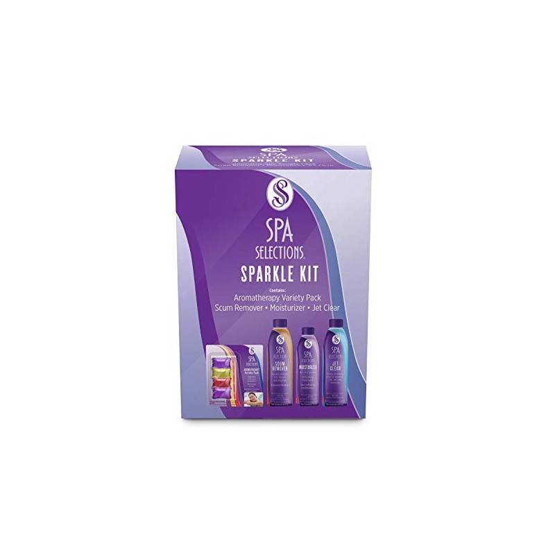 Spa Selections 86211 Sparkle Kit 4-Piece Easy Spa Care Bundle