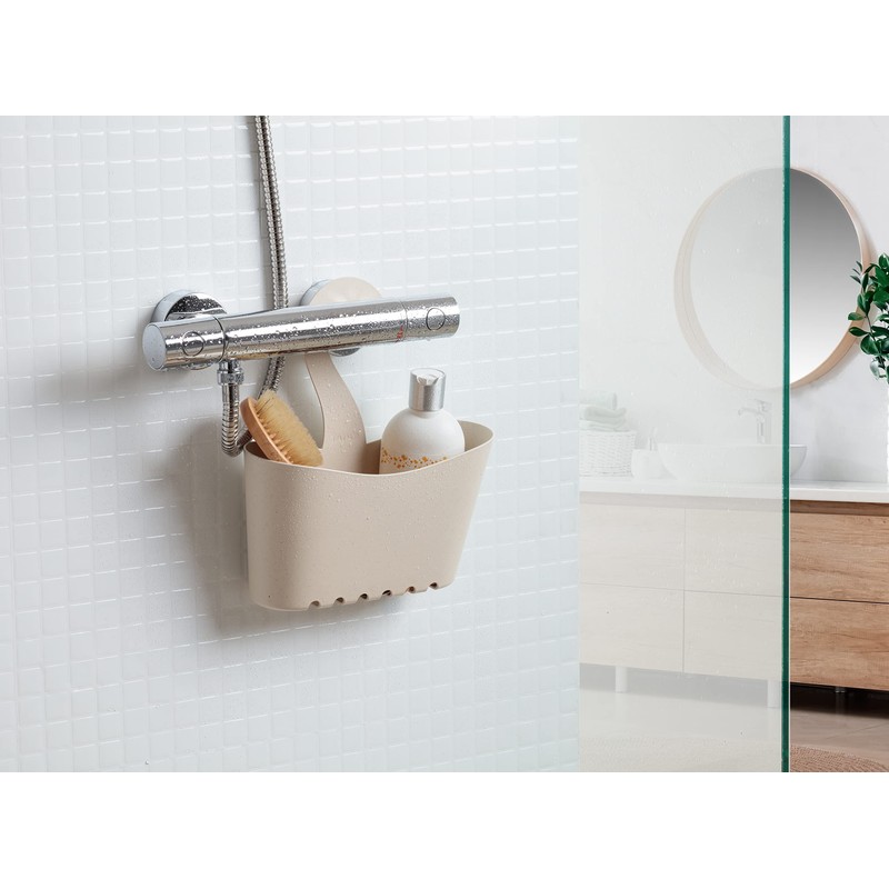 TATAY Shower basket with hooks, polypropylene, 100% recycled materials, multifunctional