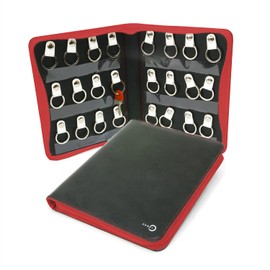 ZENKI - Portable Key Organizer - Waterproof Zipper Pocket - Professional and Home Use, Real Estate, Banks, Property Managers - Key Case (Red)