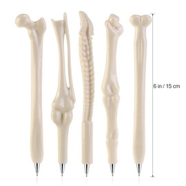 Novelty Creative Bone Shape Ballpoint Pens Doctor Nurse Pen in Black Ink Gift Pen for Kids Pack of 5