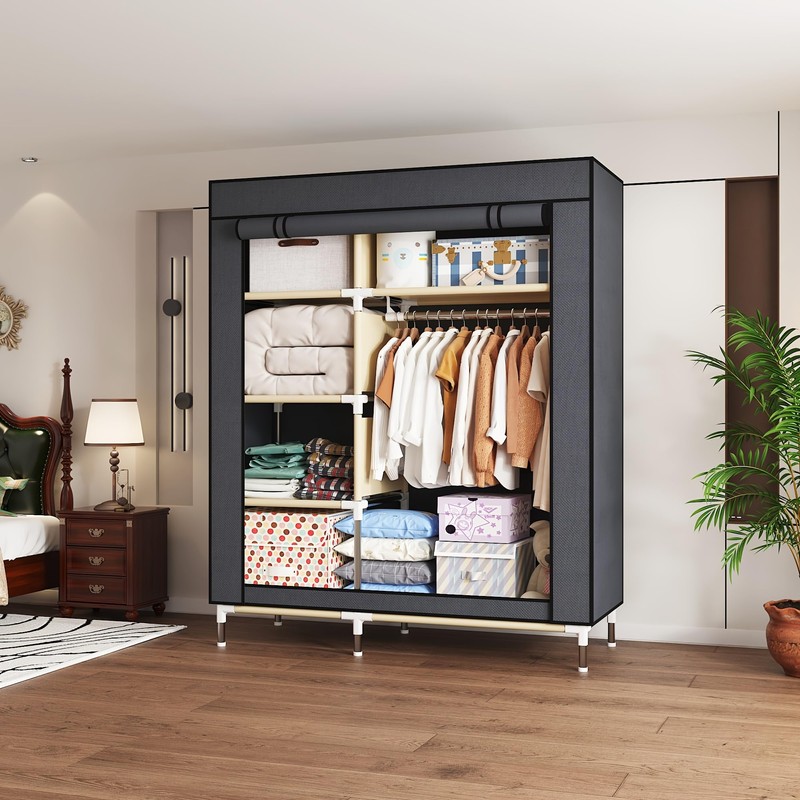 ArluKin Portable Wardrobe Closet Durable and Easy to Assemble Heavy