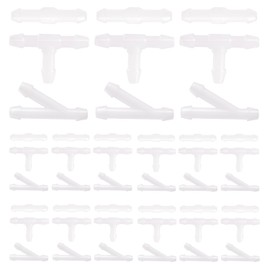 Lyeteung 45 Stücke Scheibenwischer Schlauchverbinder, Universal Scheibenwaschanlage Verbinder, Wischwasserschlauch Reparaturset, T-Typ, Y-Typ, I-Typ, Weiß