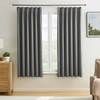 KEQIAOSUOCAI Grey Block Out Curtains for Bedroom, Sound Reducing Solid