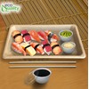 EcoQuality Compostable Sushi Trays Medium - Natural Sugarcane Bagasse Take