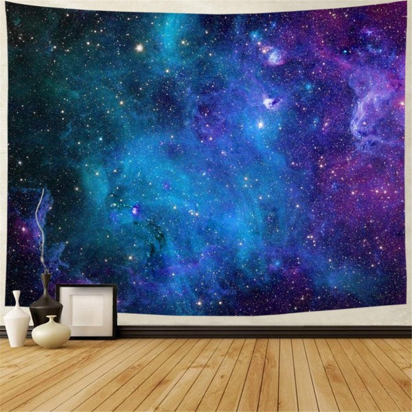 Lahasbja Galaxy Tapestry Blue Starry Sky Tapestries Universe Space Wall