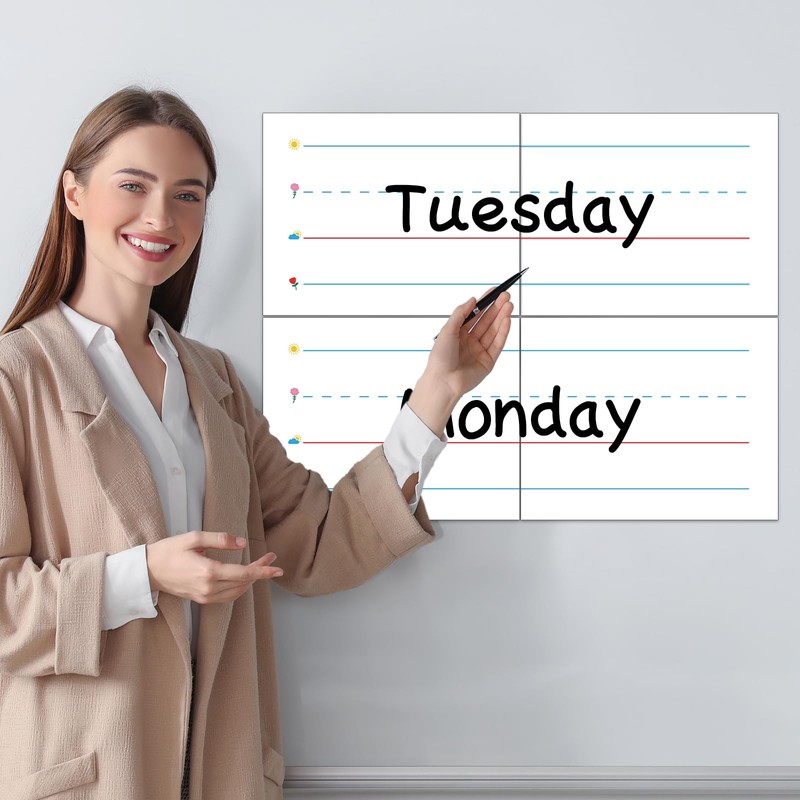 Naozinebi Jumbo Magnetic Sentence Strips 22x8in Dry Erase Writing Strips,