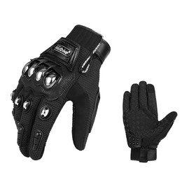 Motorcycle Gloves Air Flow Steel Knuckle Touchscreen BMX MX ATV MTB Motocross Dirt Bike Racing Downhill Tactical Gloves (Black, XX-Large)