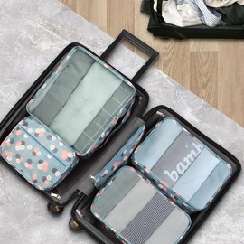 10 Packing Cubes for Suitcases – Luggage Organiser in Various Sizes – Mesh Travel Packing Cube Set in Assorted Colours (10 Flowers Mixed Sizes)