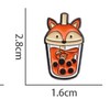 Pack of 4 Bubble Tea Badges Bubble Tea Pin Shiba