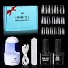 TOMICCA Nail Tips and Glue Gel Kit Gel Nail X