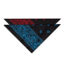 Bandana Head Scarf 100% Cotton 2 Pieces / 6 Pieces Women's Bandana Head Scarf Protective, Scarf Paisley Pattern with Mixed Colours Red and Blue / Yellow and Green, Red + Blue