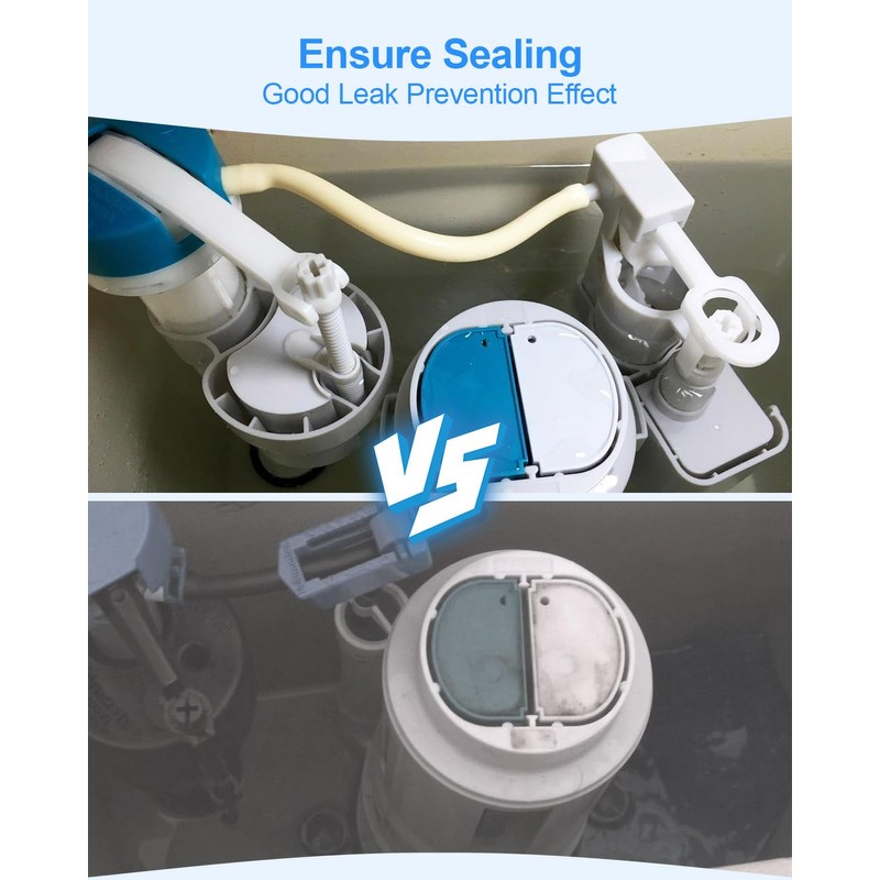 AUGREX 2Pcs Toilet Silicone Gasket Flush Valve Seal Compatible with