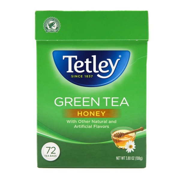 Tetley Green Tea, Honey, 72 Tea Bags