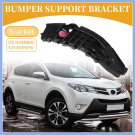 PARSLUCK Bumper Support Bracket No.525350R090 - Right Passenger Side Bumper Bracket - for Toyota RAV4 2019-2024 ABS Plastic Black - 1 Pc Stable
